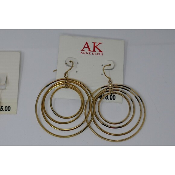 Anne Klein AK Dangle Hoop Earrings - Picture 3 of 8
